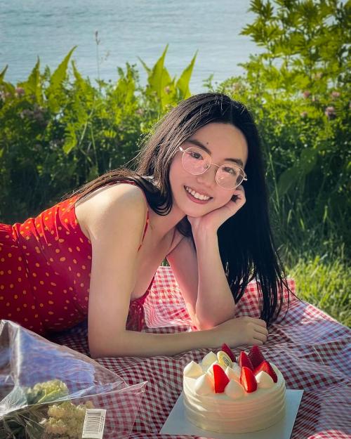 person outside at a picnic