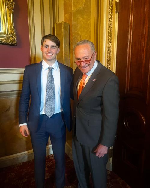 person with Sen. Chuck Schumer