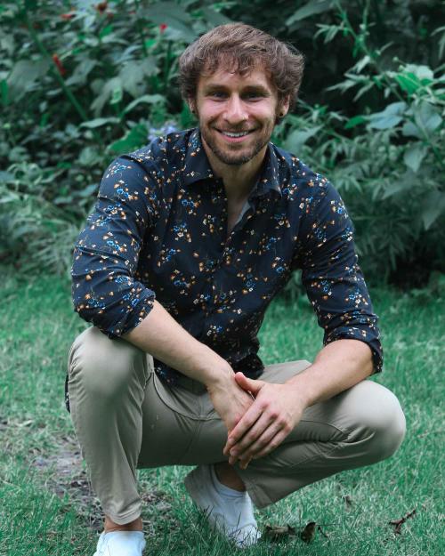 person in garden
