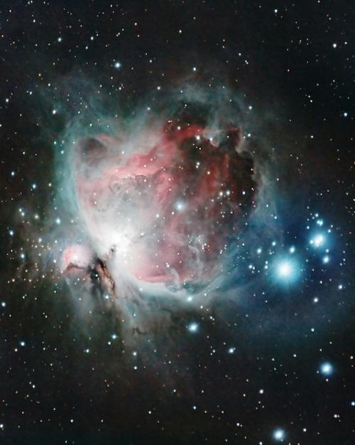 Colorful clouds and stars in deep space