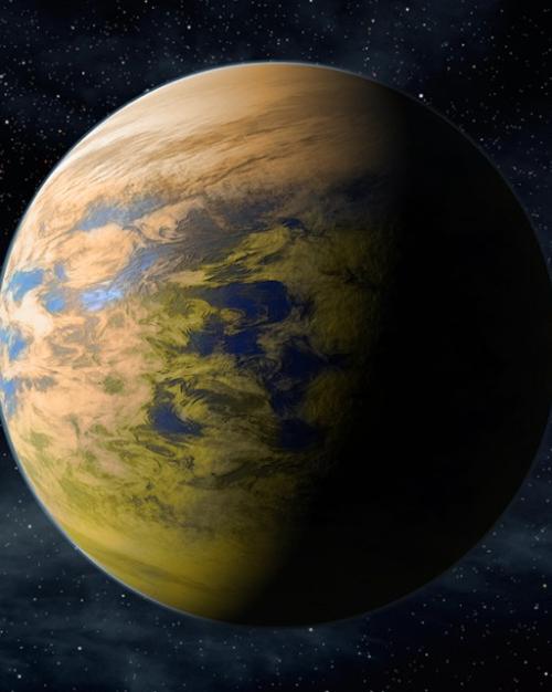 		Illustration of a planet covered in orange-tinted clouds
	
