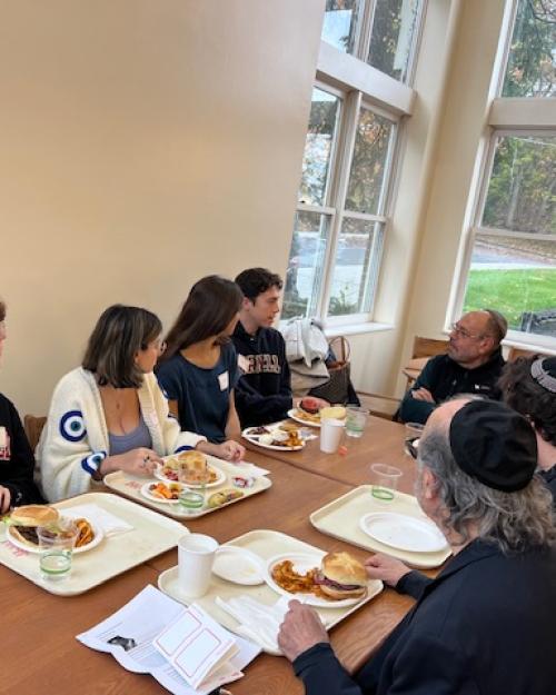 		people sitting around a table
	