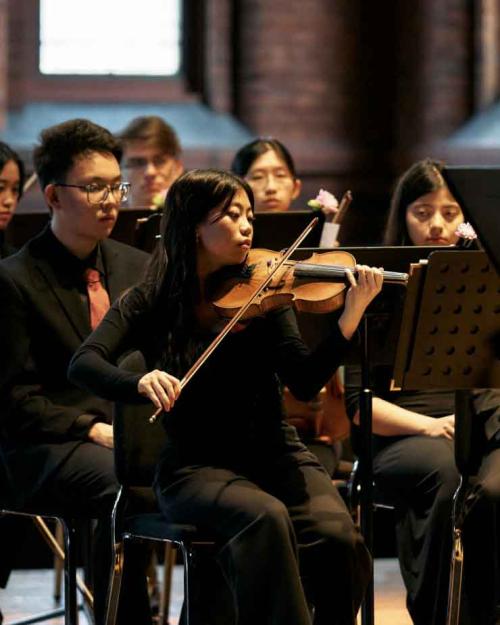 person playing violin