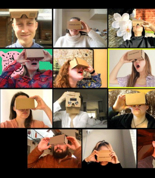 		 Eleven faces in using cardboard goggles
	