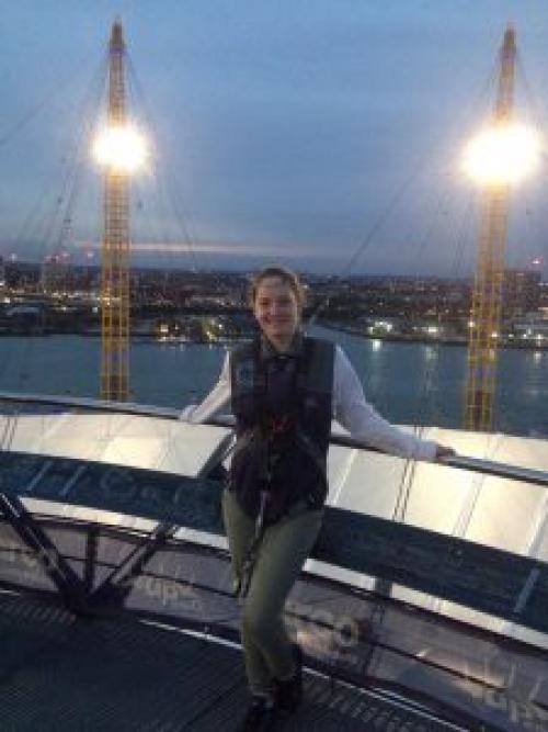  My family came to visit me and we walked across the roof of the O2 arena, which gave amazing views!