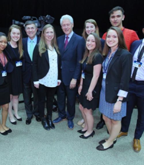  Students with Bill Clinton