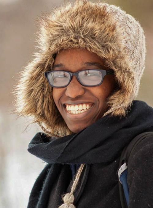  Cornell student in cold weather