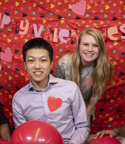  Students Jeff Liu 19 and Samantha Taylor 22, part of the Perfect Match team