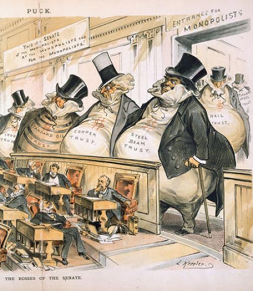  Cartoon from the Gilded Age of the &quot;Bosses of the Senate&quot;