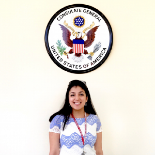  My first day at the U.S. Consulate General in Barcelona.