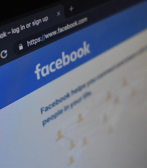 Screen shot of Facebook home page