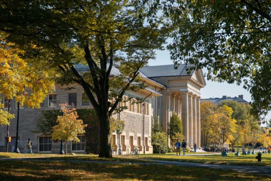 Goldwin Smith Hall in autumn