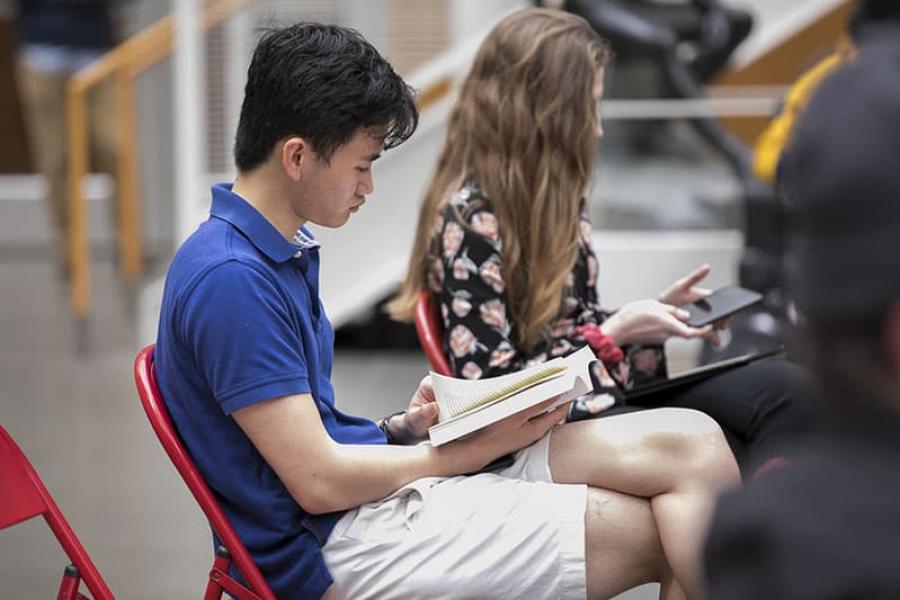 Students at the 'Odyssey in Ithaca' reading