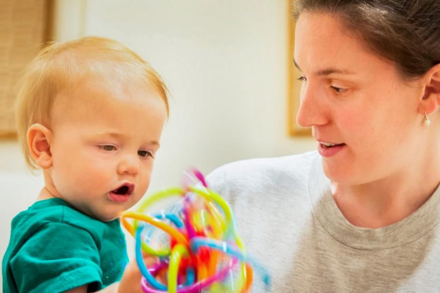 Person holding a baby