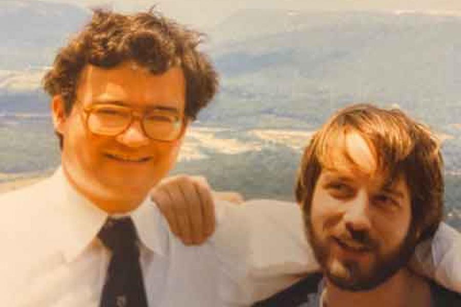 Joe Connolly ’72, left and Jay Branegan ’72, right