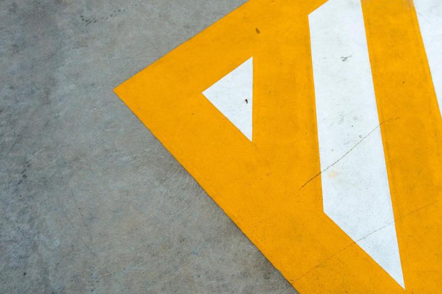 Parking lot floor markings