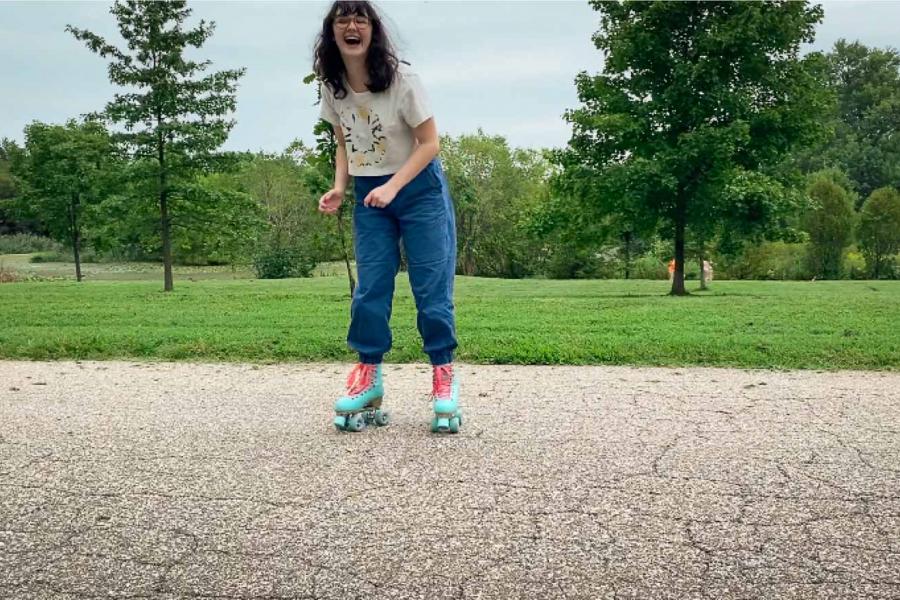 girl on roller skates