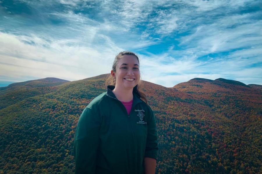 girl on mountain
