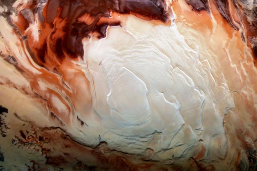 Reflections of Mars' South Pole