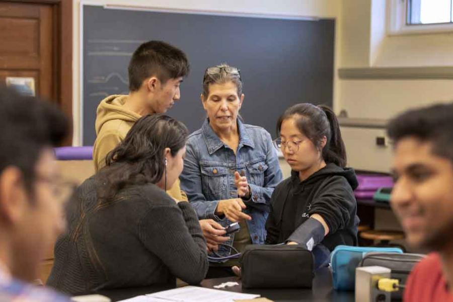 class with teacher and students
