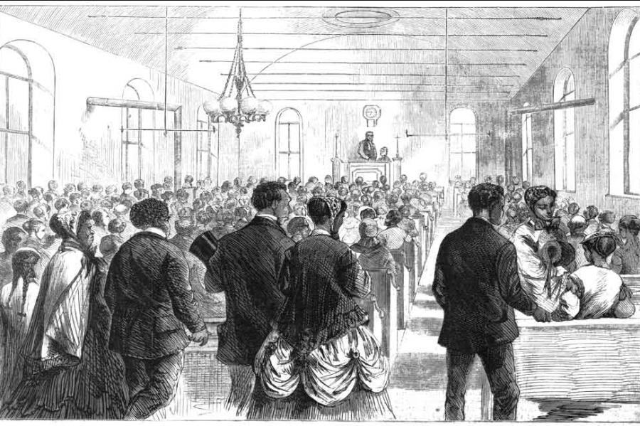 Black Americans gathering