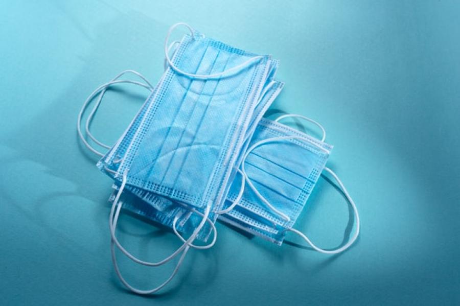 a pile of surgical masks