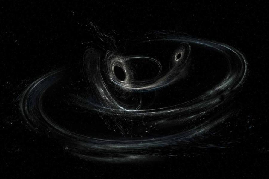 Illustration of two black holes
