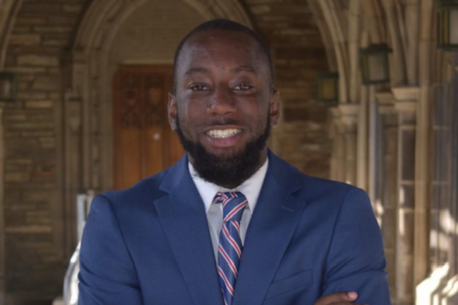 man standing outside