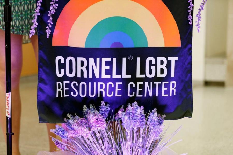 Banner with a rainbow