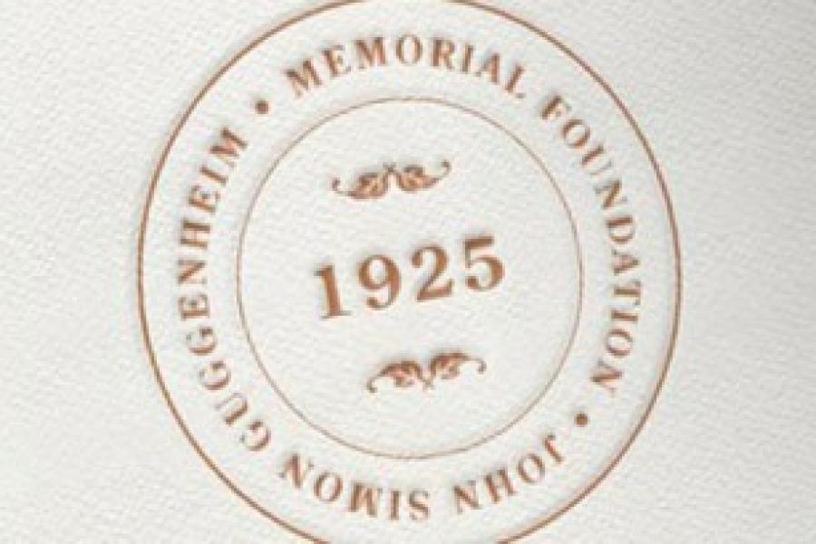 Circular logo that says John Simon Guggenheim Memorial Foundation around the outside and 1925 on the inside