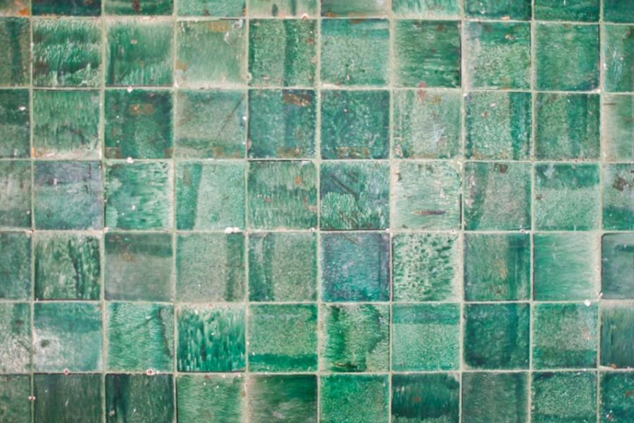 Collage of green squares