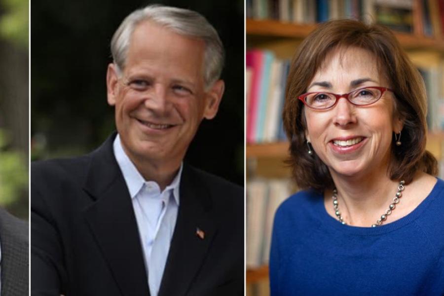 Headshots of three people
