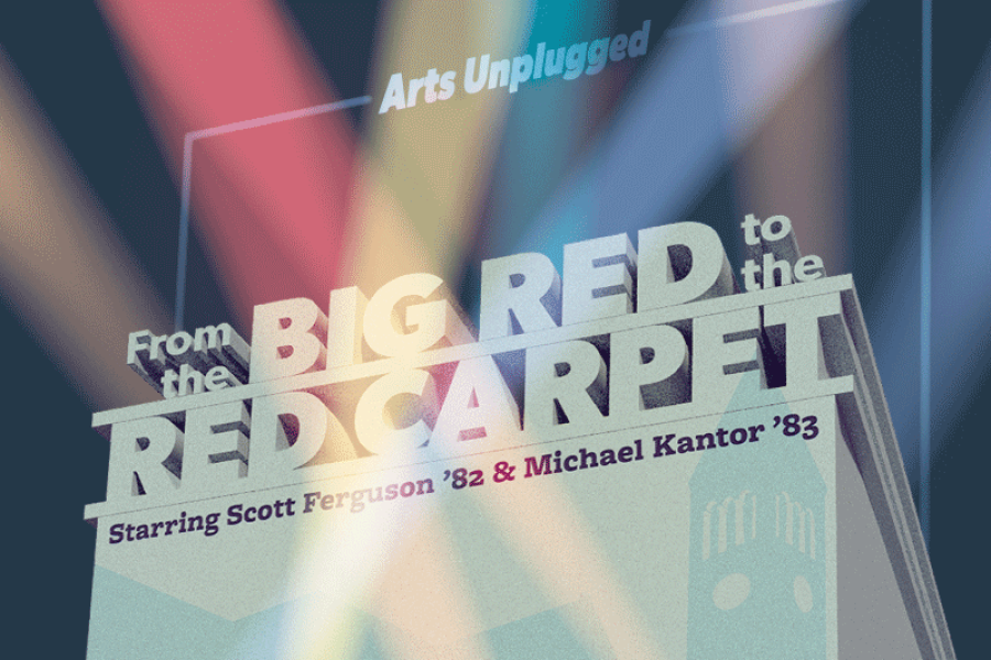 movie lights and text about Big Red to Red Carpet event