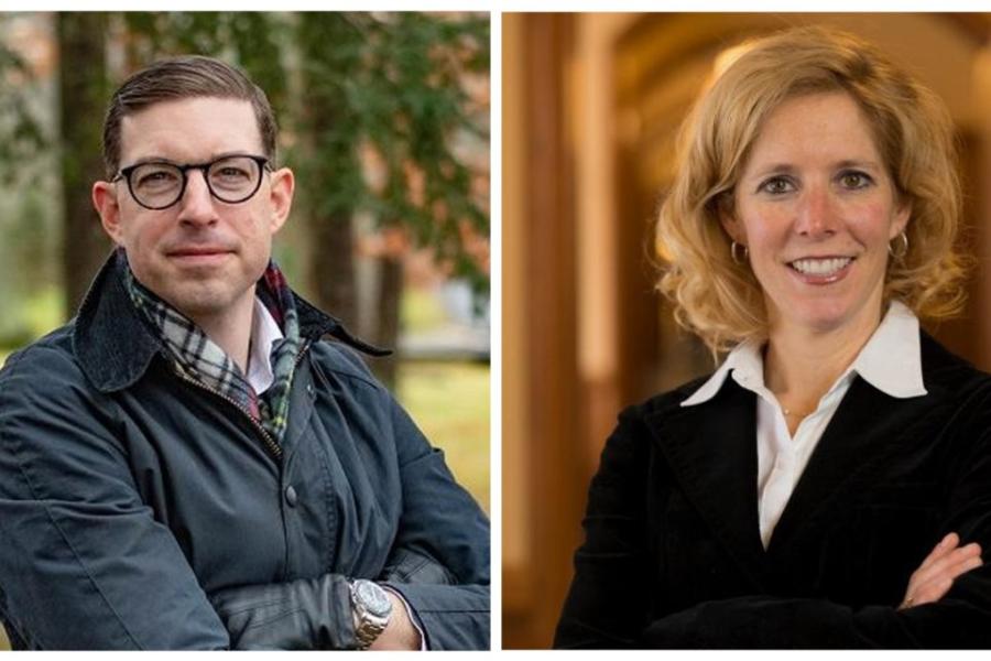 Two headshots: Paul Lushenko (left) and Sarah Kreps