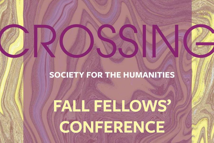 Crossing words in a poster