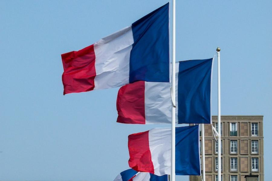 French flags flying