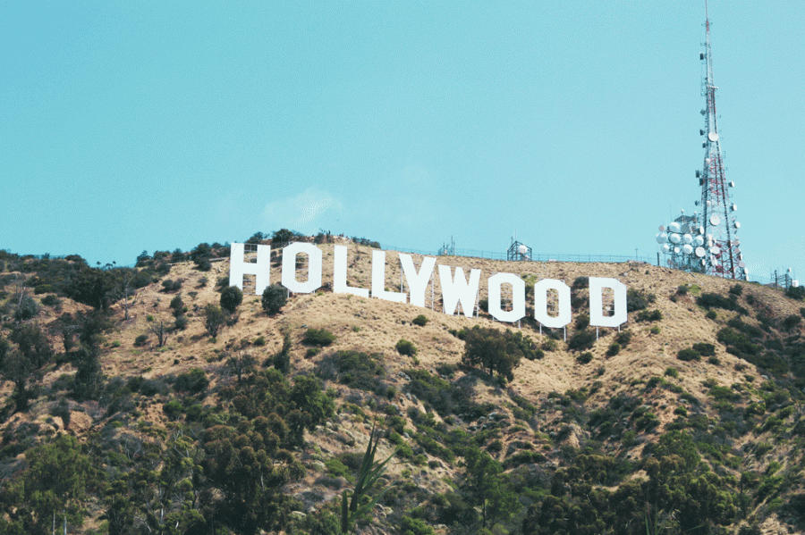 Huge sign that says "Hollywood" on a Los Angeles hillside