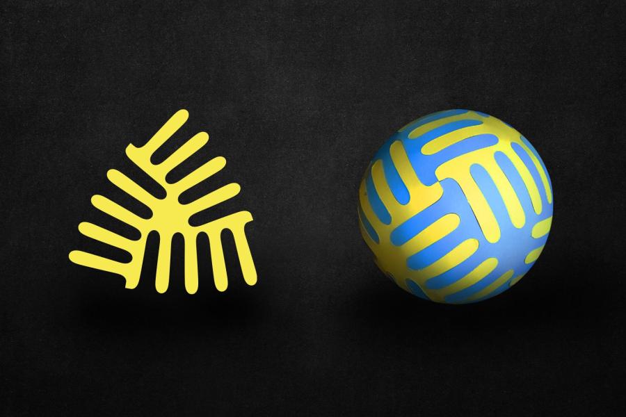 A pattern and a sphere built from that pattern