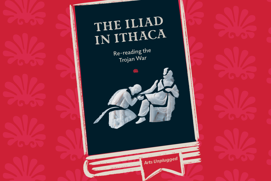 Iliad poster on red background