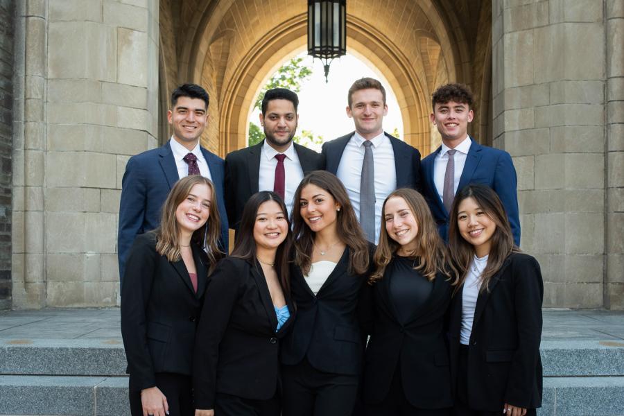 people in a group wearing business suits