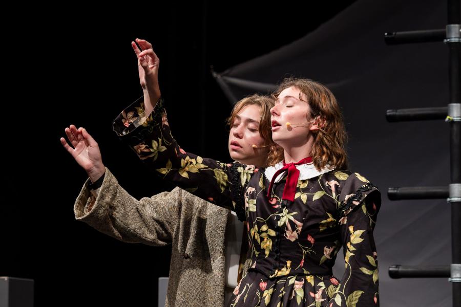 people on a stage in a play