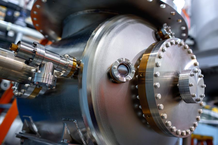 Metal equipment at the Cornell High-Energy Synchrotron Source (CHESS).