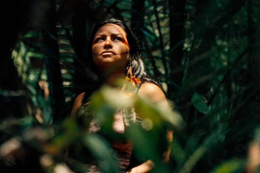 person in the woods