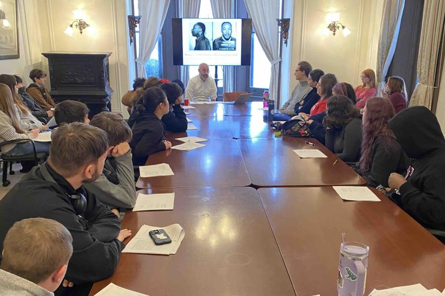 people sitting around a table