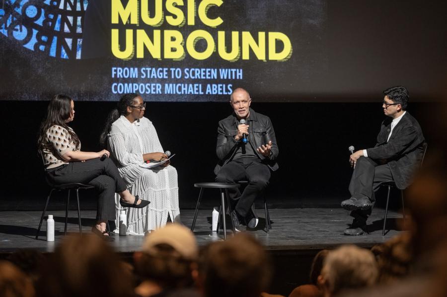 Michael Abels participating in a panel discussion