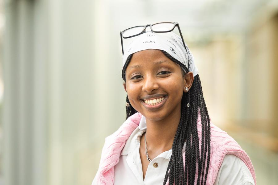 person smiling