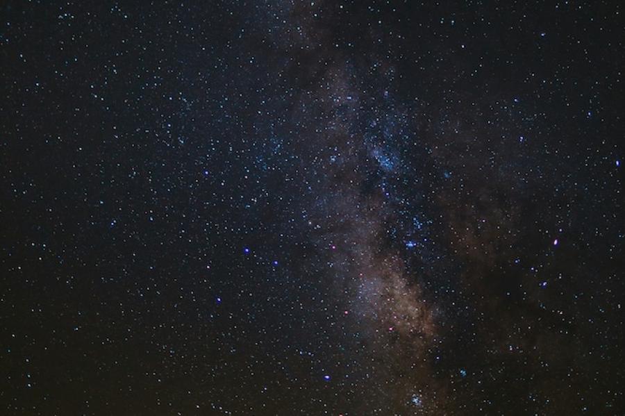 Sky filled with stars