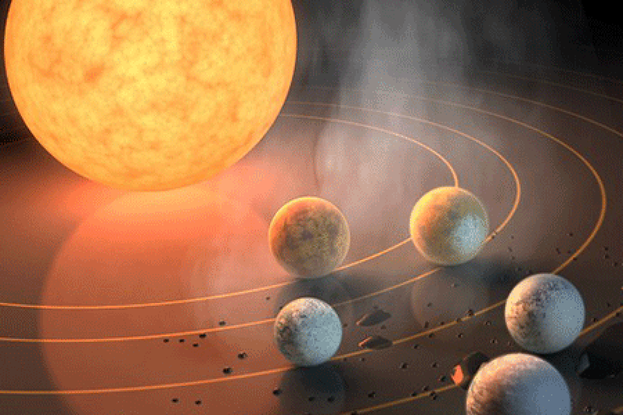 TRAPPIST-1 planetary system art