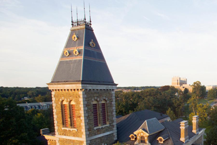 The Arts Quad in the summer