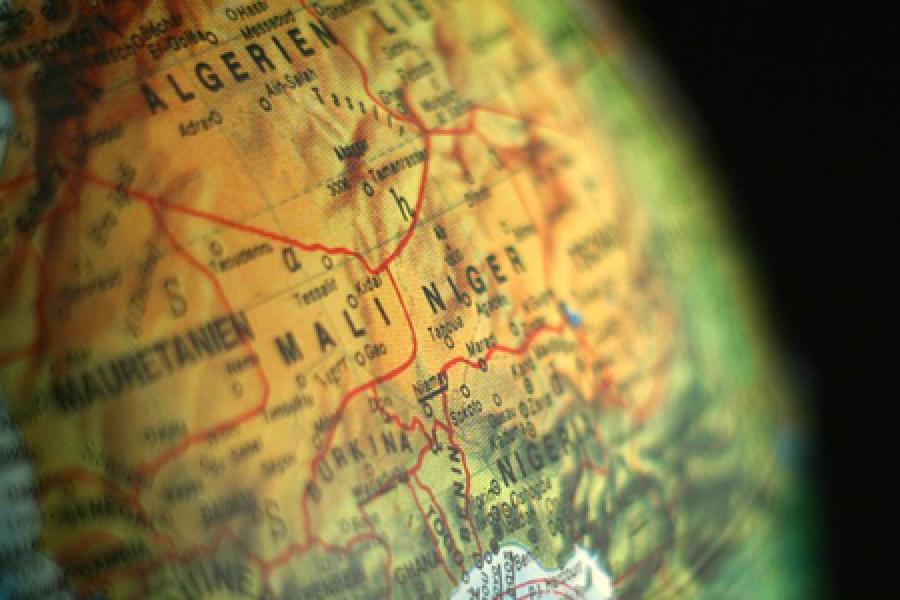  image of globe showing Africa